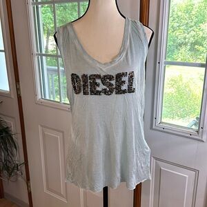 Diesel Burnout V-Neck Tank Top